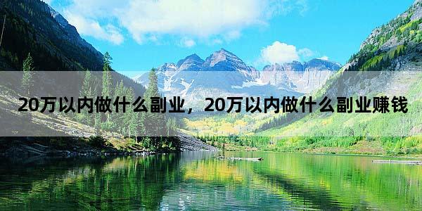 20万以内做什么副业，20万以内做什么副业赚钱