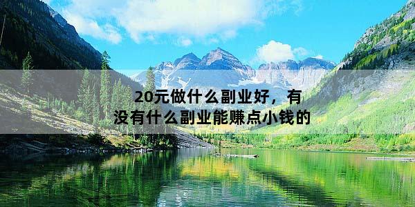 20元做什么副业好，有没有什么副业能赚点小钱的