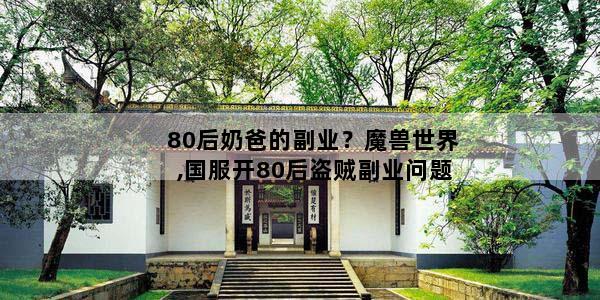80后奶爸的副业？魔兽世界,国服开80后盗贼副业问题