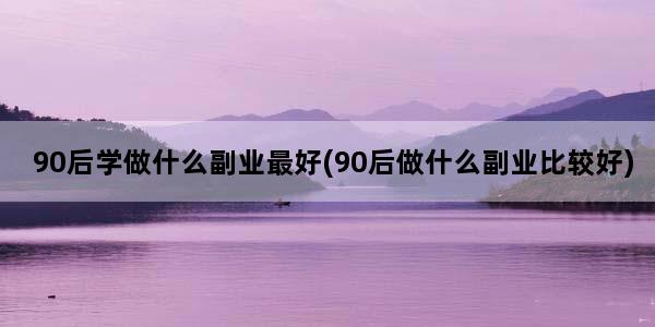 90后学做什么副业最好(90后做什么副业比较好)