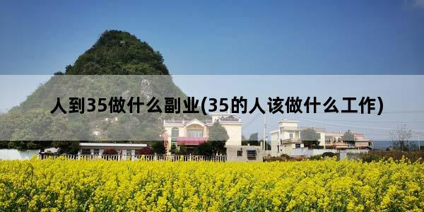 人到35做什么副业(35的人该做什么工作)
