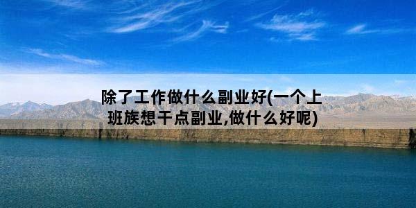 除了工作做什么副业好(一个上班族想干点副业,做什么好呢)