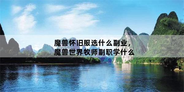魔兽怀旧服选什么副业，魔兽世界牧师副职学什么