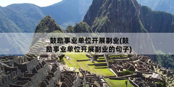 鼓励事业单位开展副业(鼓励事业单位开展副业的句子)
